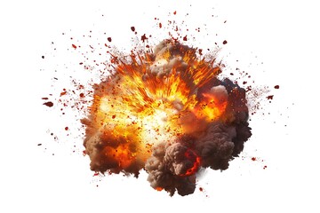 Explosion isolated on white background