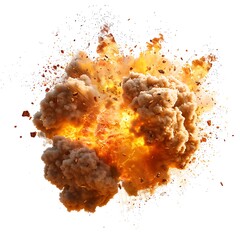 Explosion isolated on white background