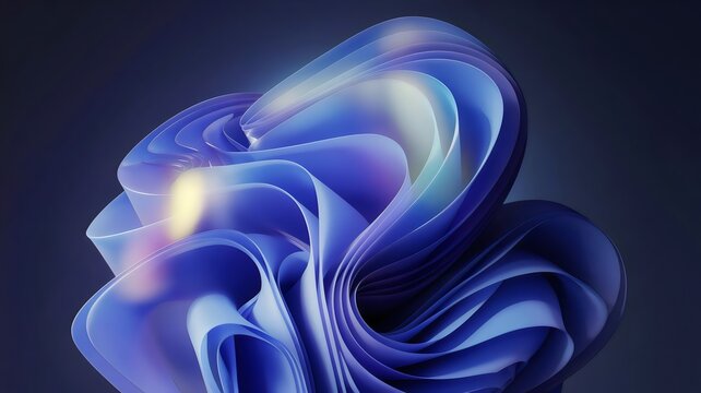 Futuristic Fluidity: A Windows 11-Inspired Abstract Design with Smooth Flowing Shapes, Soft Blues, Purples, Teals, and a Glass-Like Aesthetic for a Minimalist, Elegant Visual Experience