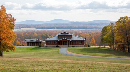 Autumnal Mountain View Home with Extensive Grounds