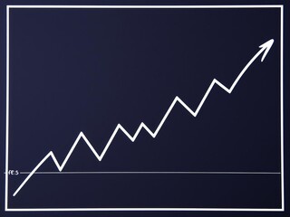 Naklejka premium Financial crisis concept with a graph showing the US inflation rate during a recession, recession, finance, graph