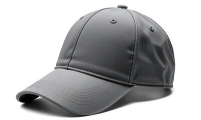 Obraz premium stylish gray baseball cap with sleek design, perfect for casual wear and outdoor activities. This cap features comfortable fit and classic silhouette