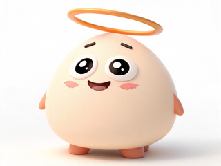 Fototapeta premium Cute piggy emoji emoticon emotion cartoon character 3d rendering with isolated on white