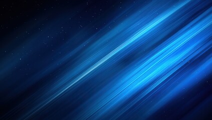 Fototapeta premium Abstract blue light streaks on dark starry background, creating a dynamic and atmospheric visual perfect for technology and innovation themes