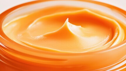 Nourishing skincare routine home beauty product bright orange cream close-up hydration and moisturization benefits