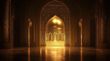 Golden Mosque Interior Architectural Design