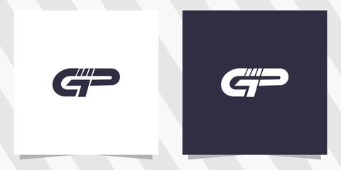 letter gp pg logo design