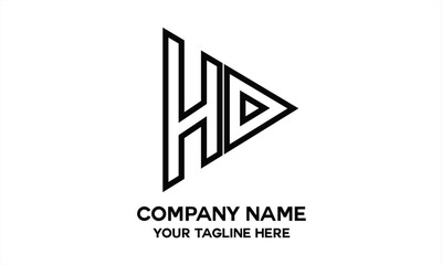 HA logo in triangle outline shape