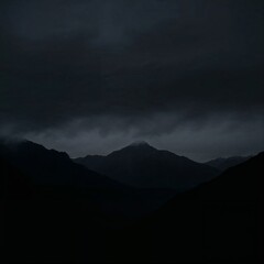 Fototapeta premium Ominous black mountains