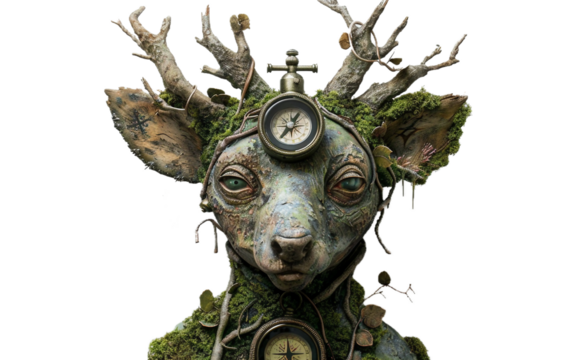 Fantastical Being Art on transparent background PNG.