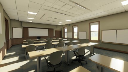 Modern Classroom Design:  A Sunlit Learning Environment