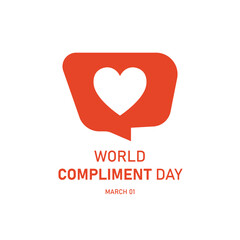 Obraz premium vector graphic of World Compliment Day good for national World Compliment Day celebration. flat design. flyer design.flat illustration.