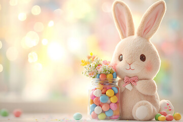  bunny with candy jar