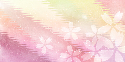 桜　和紙　模様　背景　
