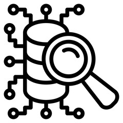 Fototapeta premium Search Database Icon