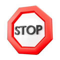 a 3D rendered illustration of stop sign 
