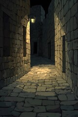 The ancient city wall under the sunset glow