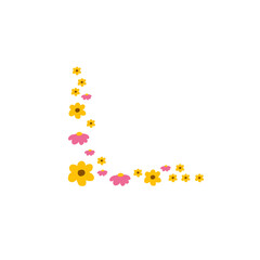 flower corner border