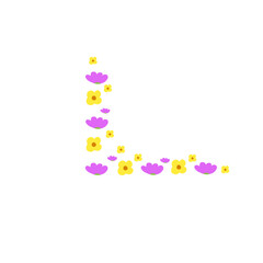 flower corner border