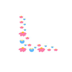 flower corner border