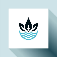 Leaves & Water Logo Vector