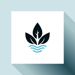 Leaves & Water Logo Vector