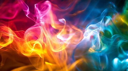Obraz premium long exposure light painting with vibrant colors