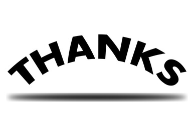 THANKS（ありがとう！）の文字のロゴマーク
