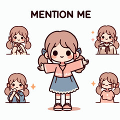 Pictures of girls' sets of various styles