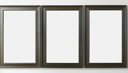 Set of Three Thin Black Frames in Vintage Aesthetic, Timelessly Capturing A to A Sizes on January , at . Perfect for Digital Art, Home Decor, or Design Inspiration.