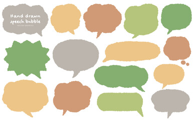 ゆるっと可愛い♪手描きふきだし素材