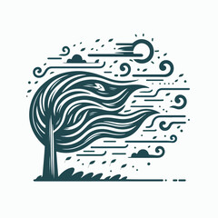 wind vector illustration © Andi