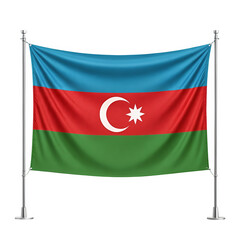 National flag of Azerbaijan in high quality.