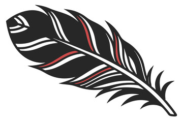 Obraz premium Feather silhouette vector illustration