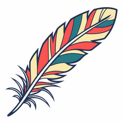 Obraz premium Feather silhouette vector illustration
