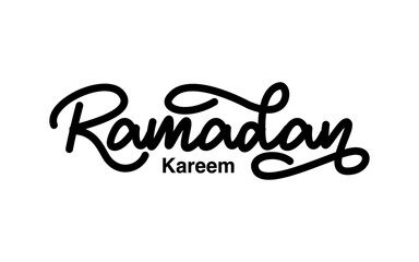 ramadan lettering design with white background for greeting.