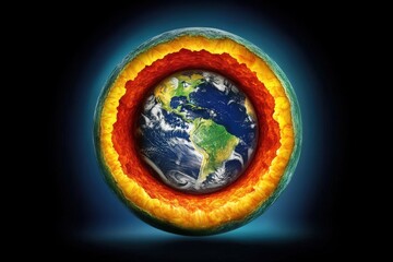 Graphic Representation of the Planet's Core Dynamics
