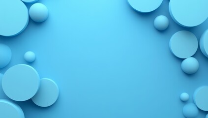 Blue spheres, cylinders, background, website banner