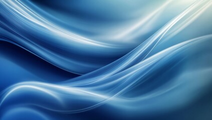 Fototapeta premium Abstract blue waves flowing, light background, design element