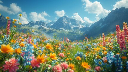 壮大な山々と青い空13