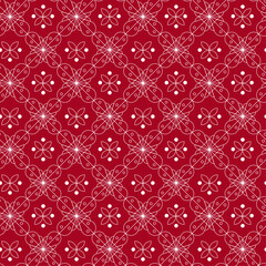 Seamless pattern in red color