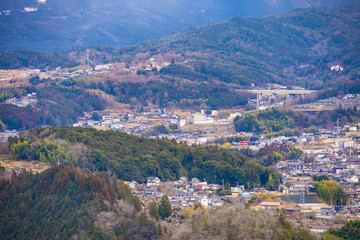 Naklejka premium 岐阜県中津川市 冬の苗木城