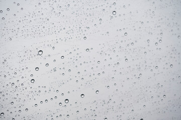 textura de micro gotas de lluvia en vidrio transparente