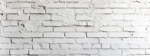 Fototapeta premium Whitewashed Brick Wall Texture Background (1)