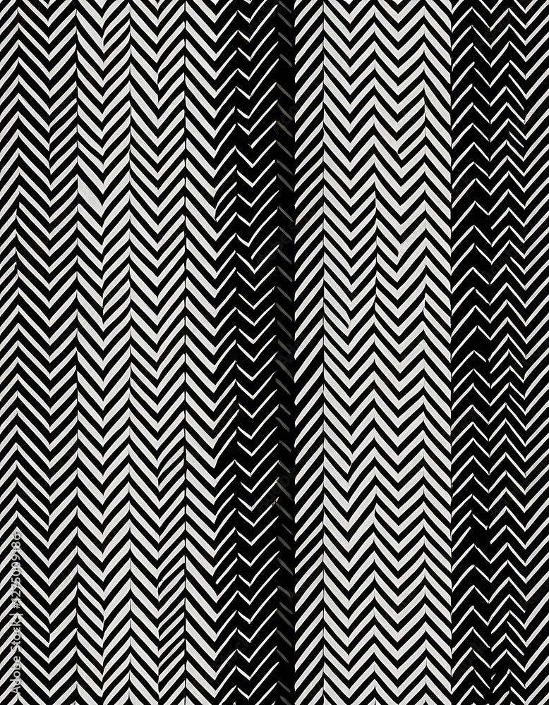 Aufkleber Abstract Geometric Chevron Pattern with Intersecting Bands Design