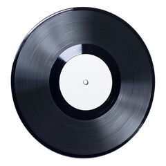 Obraz premium Black Vinyl Record Showcasing Glossy Grooves