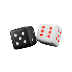 a 3D icon render 2 dice isolated on white
