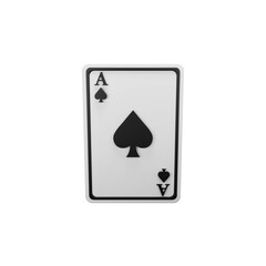 a 3D rendered illustration of ace of spades