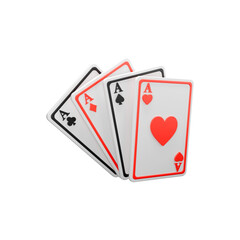 a 3D rendered illustration of playing cards