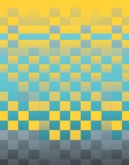 Modern Mosaic Gradient, A Textured Background in Yellow, Teal, and Grey